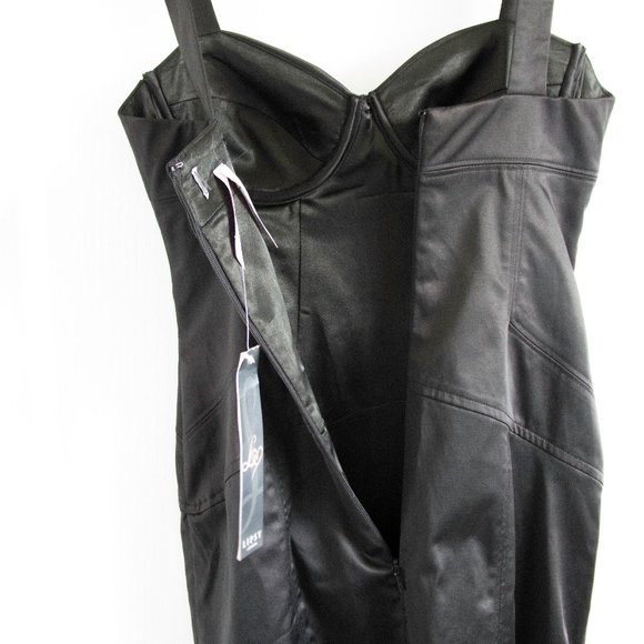 LIPSY Black Mini bustier Dress Bodycon Party Cocktail X-Small 0 New - Picture 4 of 4